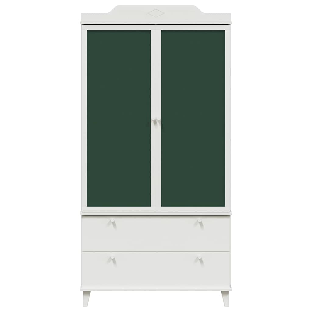 vidaXL Chalkboard Wardrobe with Drawer ROROS White 90 x 45 x 180 cm