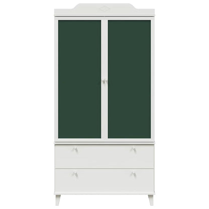 vidaXL Chalkboard Wardrobe with Drawer ROROS White 90 x 45 x 180 cm