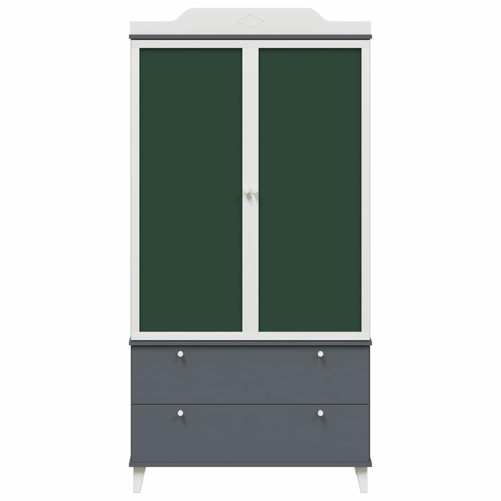 vidaXL Chalkboard Wardrobe ROROS Grey and White 90 x 45 x 180 cm