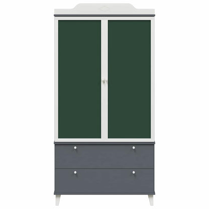 vidaXL Chalkboard Wardrobe ROROS Grey and White 90 x 45 x 180 cm