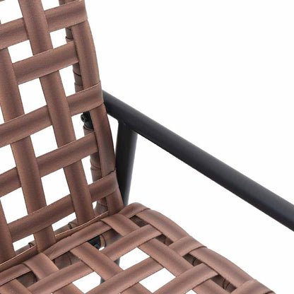 vidaXL Garden Chair 2 pcs Brown 78 x 55.5 x 75.5 cm Poly Rattan