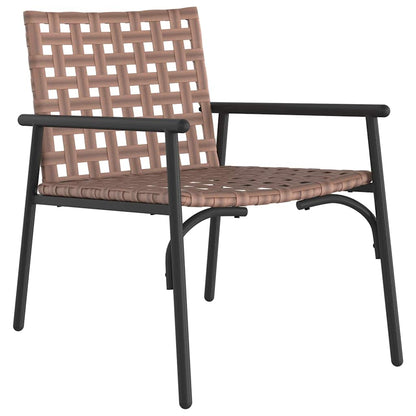 vidaXL Garden Chair 2 pcs Brown 78 x 55.5 x 75.5 cm Poly Rattan