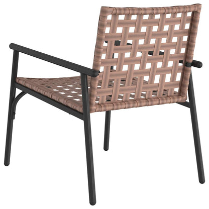 vidaXL Garden Chair 2 pcs Brown 78 x 55.5 x 75.5 cm Poly Rattan