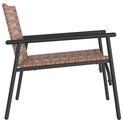 vidaXL Garden Chair 2 pcs Brown 78 x 55.5 x 75.5 cm Poly Rattan