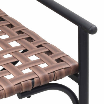 vidaXL Garden Chair Brown 110.5 x 79 x 75.5 cm Poly Rattan
