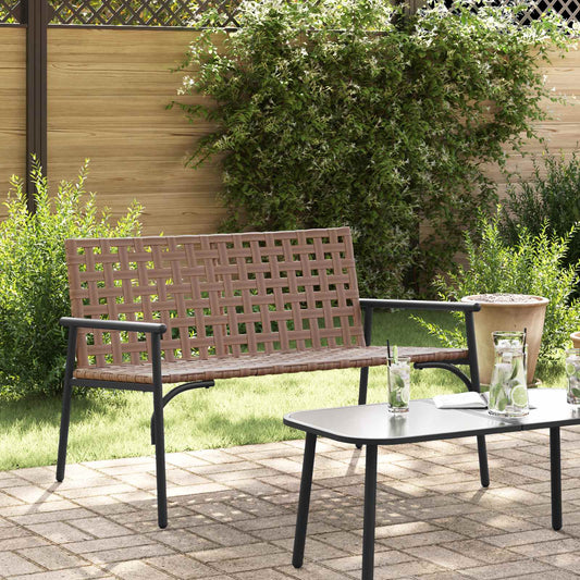 vidaXL Garden Chair Brown Poly Rattan