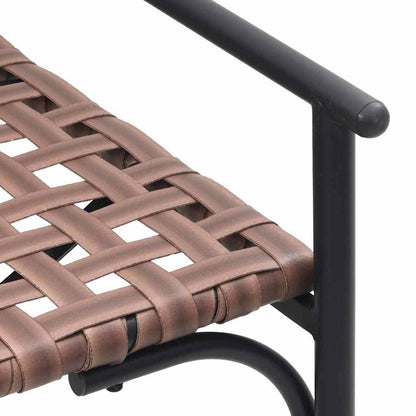 vidaXL Garden Dining Set 4 pcs Brown Poly Rattan