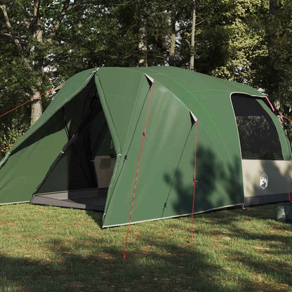 vidaXL Dome Tent 4-Person with Roof Green 455 x 252 x 178 cm