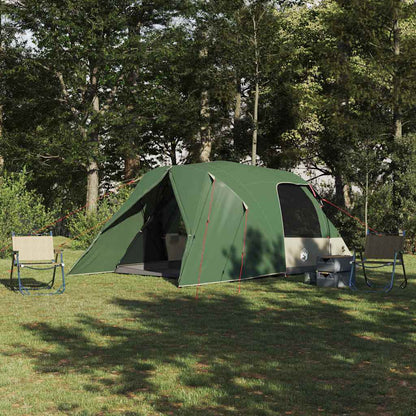vidaXL Dome Tent 4-Person with Roof Green 455 x 252 x 178 cm