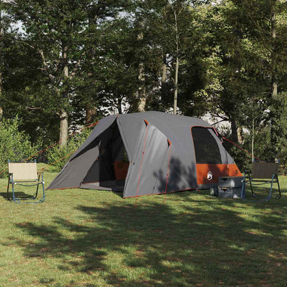 vidaXL Dome Tent 4-Person with Roof Grey and Orange 455 x 252 x 178 cm