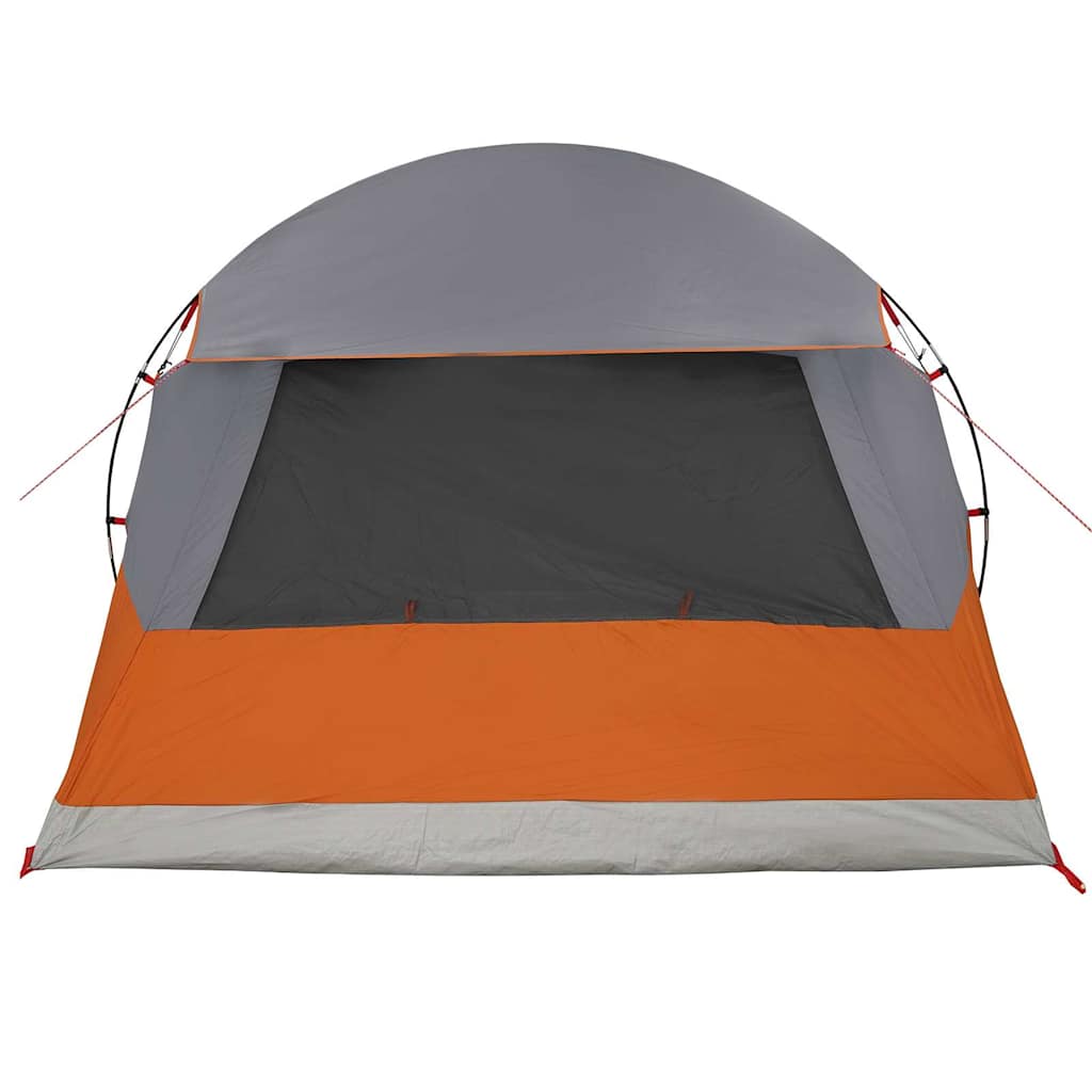 vidaXL Dome Tent 4-Person with Roof Grey and Orange 455 x 252 x 178 cm