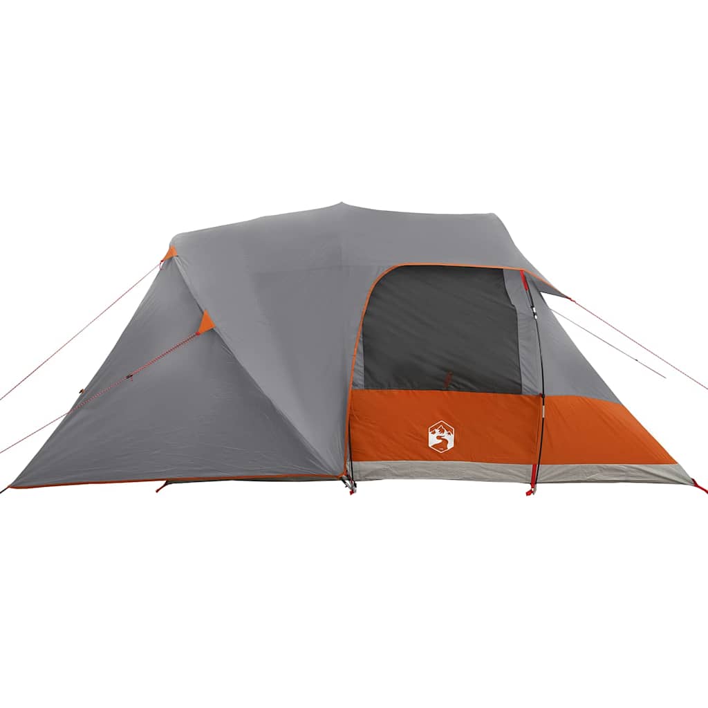 vidaXL Dome Tent 4-Person with Roof Grey and Orange 455 x 252 x 178 cm