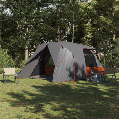 vidaXL Dome Tent 6-Person with Roof Grey and Orange 500 x 314 x 206 cm