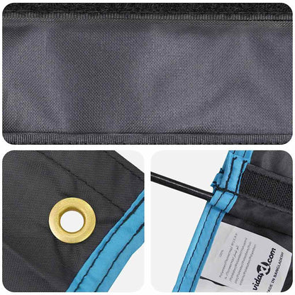 vidaXL Hanging Tent Organizer 10 Pockets Black 40.5 x 25 x 80 cm