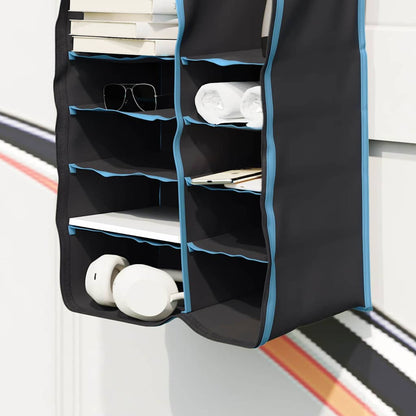 vidaXL Hanging Tent Organizer 10 Pockets Black 40.5 x 25 x 80 cm
