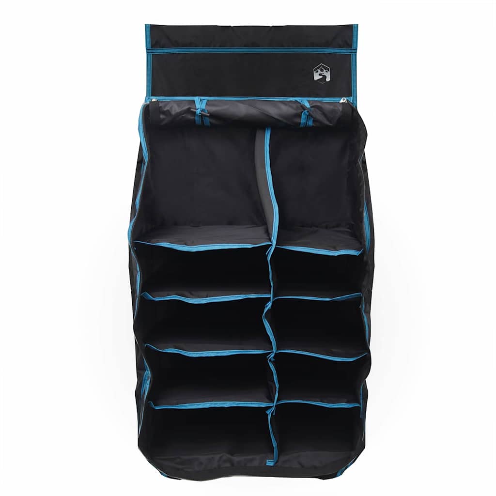 vidaXL Hanging Tent Organizer 10 Pockets Black 40.5 x 25 x 80 cm