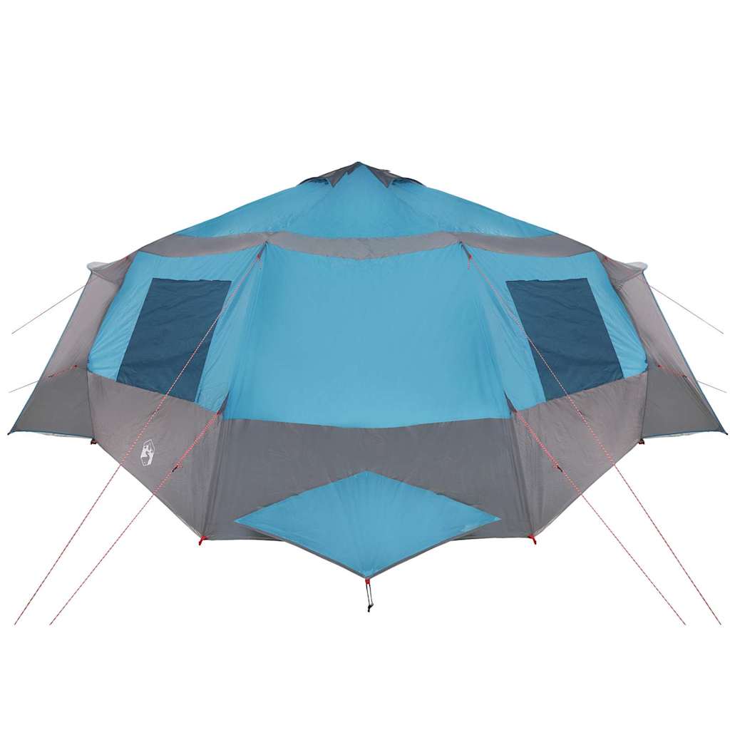 vidaXL Cabin Tent 12-Person with Roof Blue and Grey 405 x 405 x 273 cm