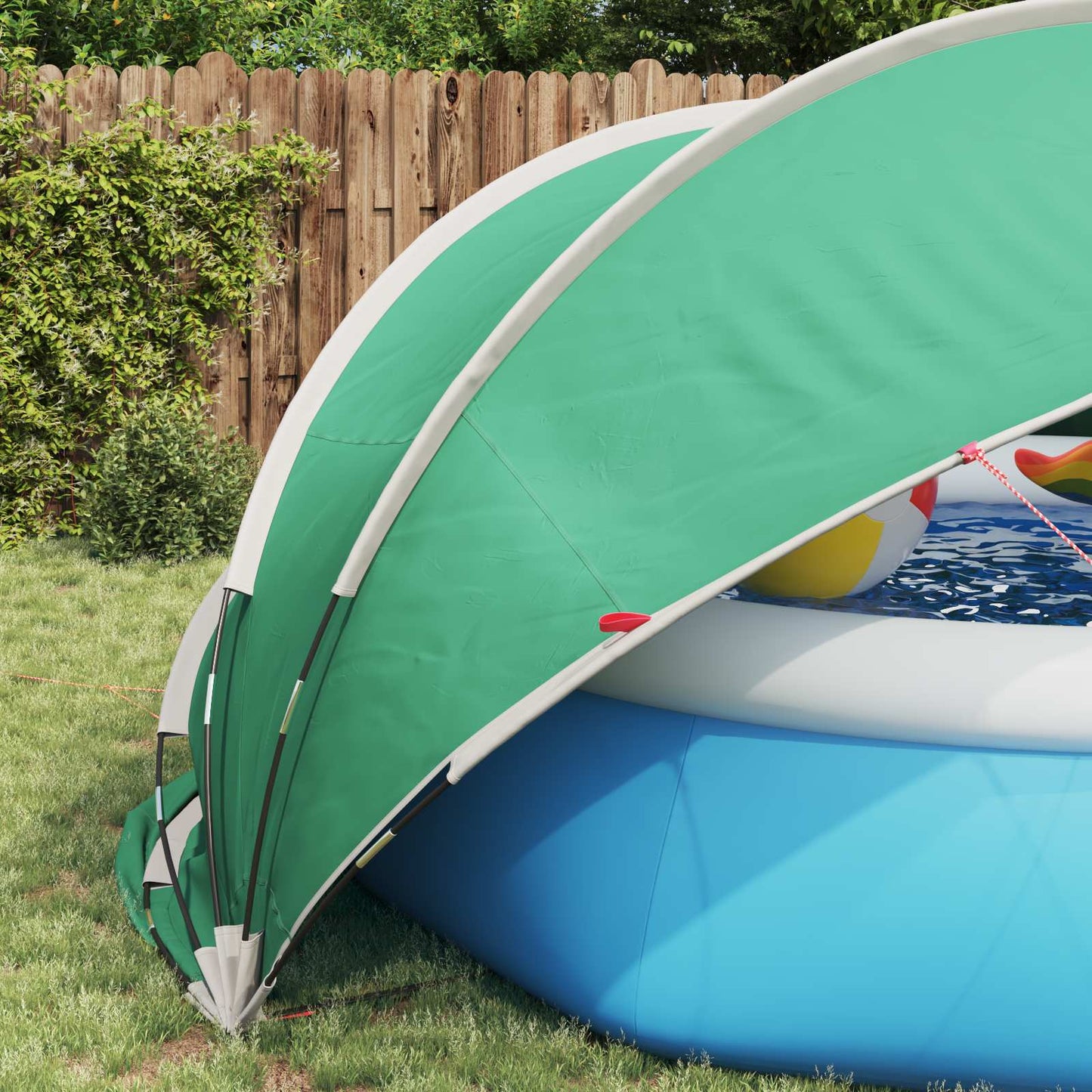 vidaXL Pool Dome 405 x 405 x 192 cm 185T polyester with PU coating