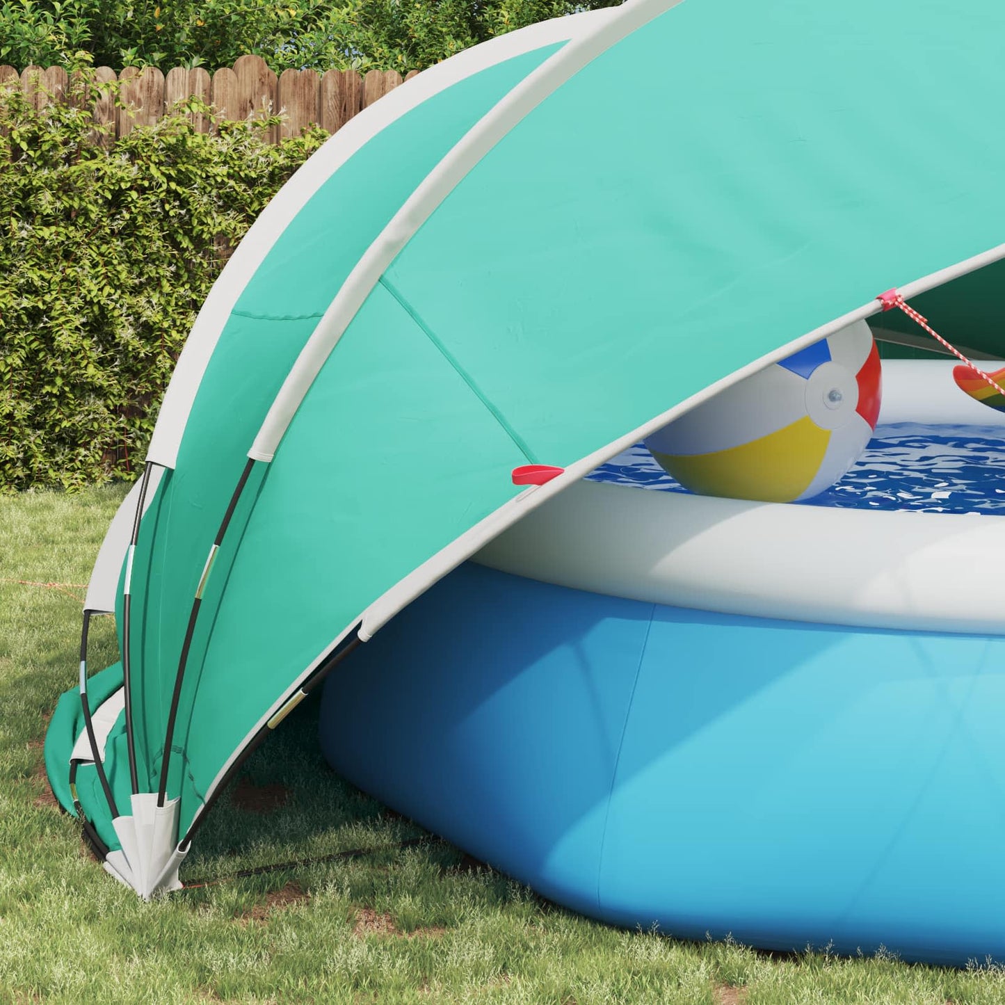 vidaXL Pool Dome Folding Manual Blue 430 x 430 x 210 cm