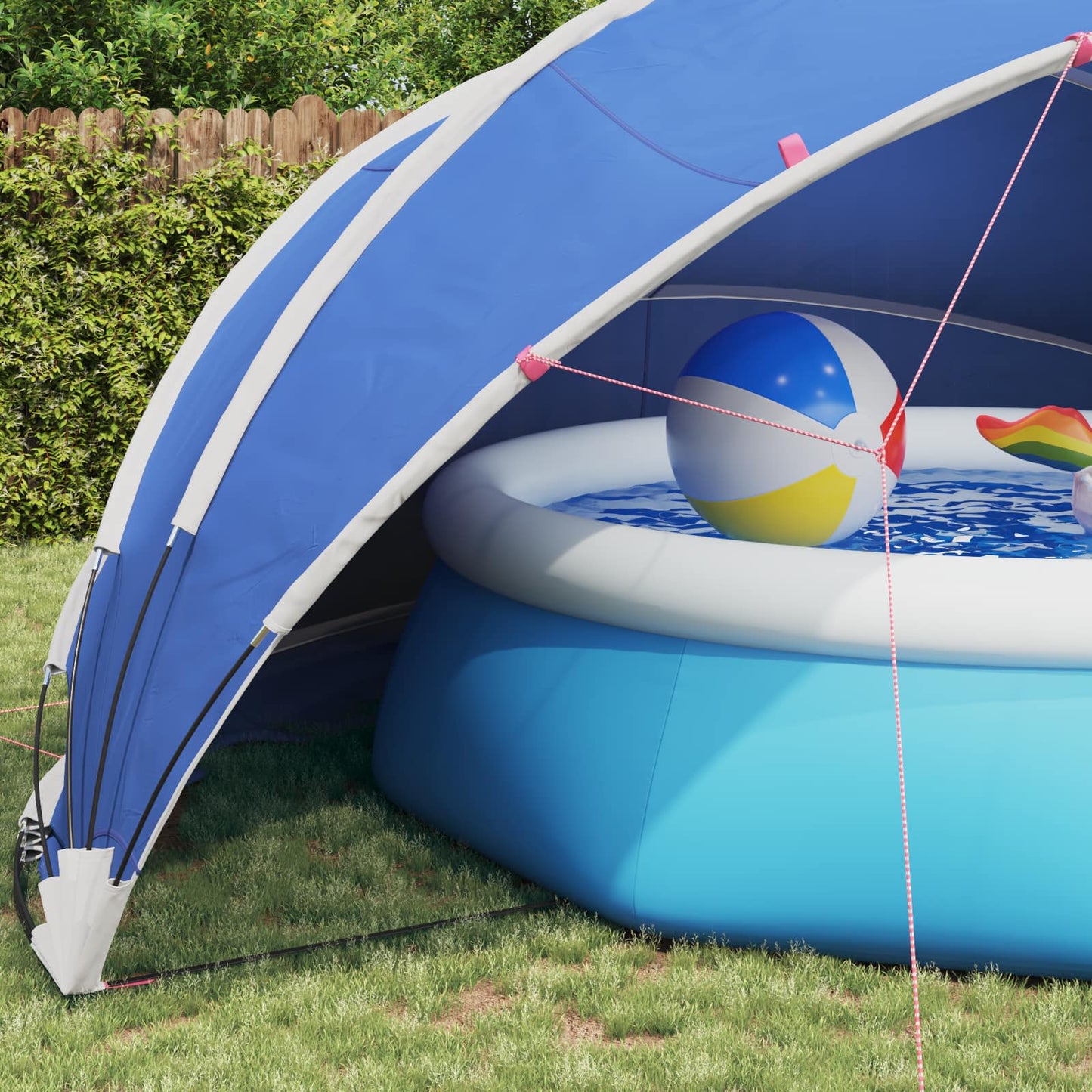 vidaXL Pool Dome 546 x 516 x 250 cm 185T polyester with PU coating