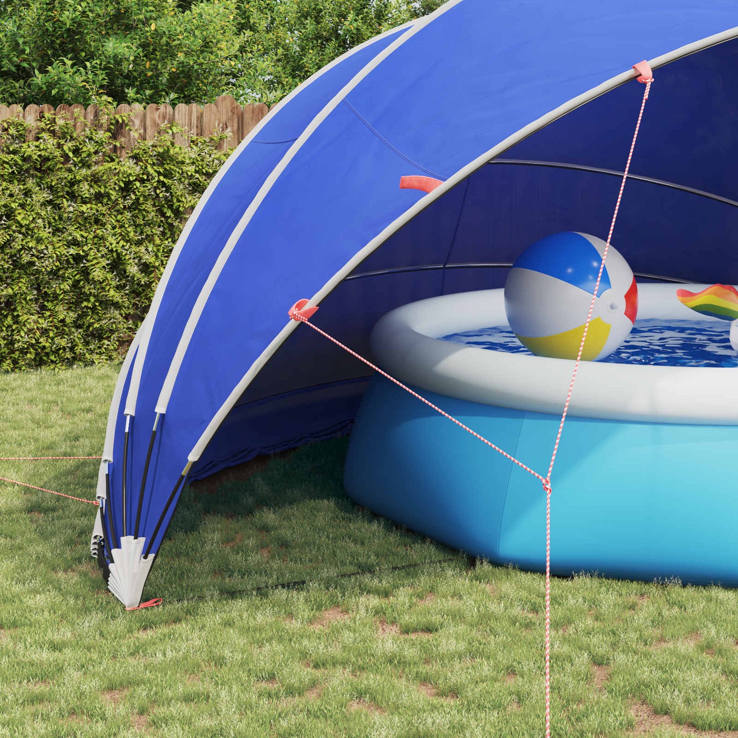 vidaXL Pool Dome 592 x 590 x 275 cm 185T polyester with PU coating