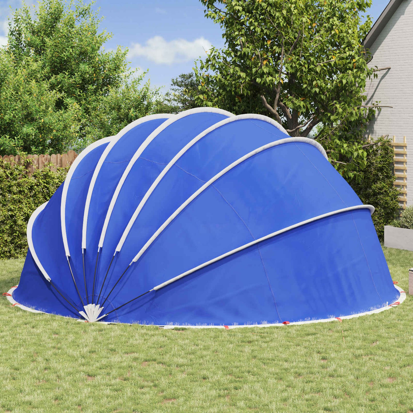 vidaXL Pool Dome 592 x 590 x 275 cm 185T polyester with PU coating