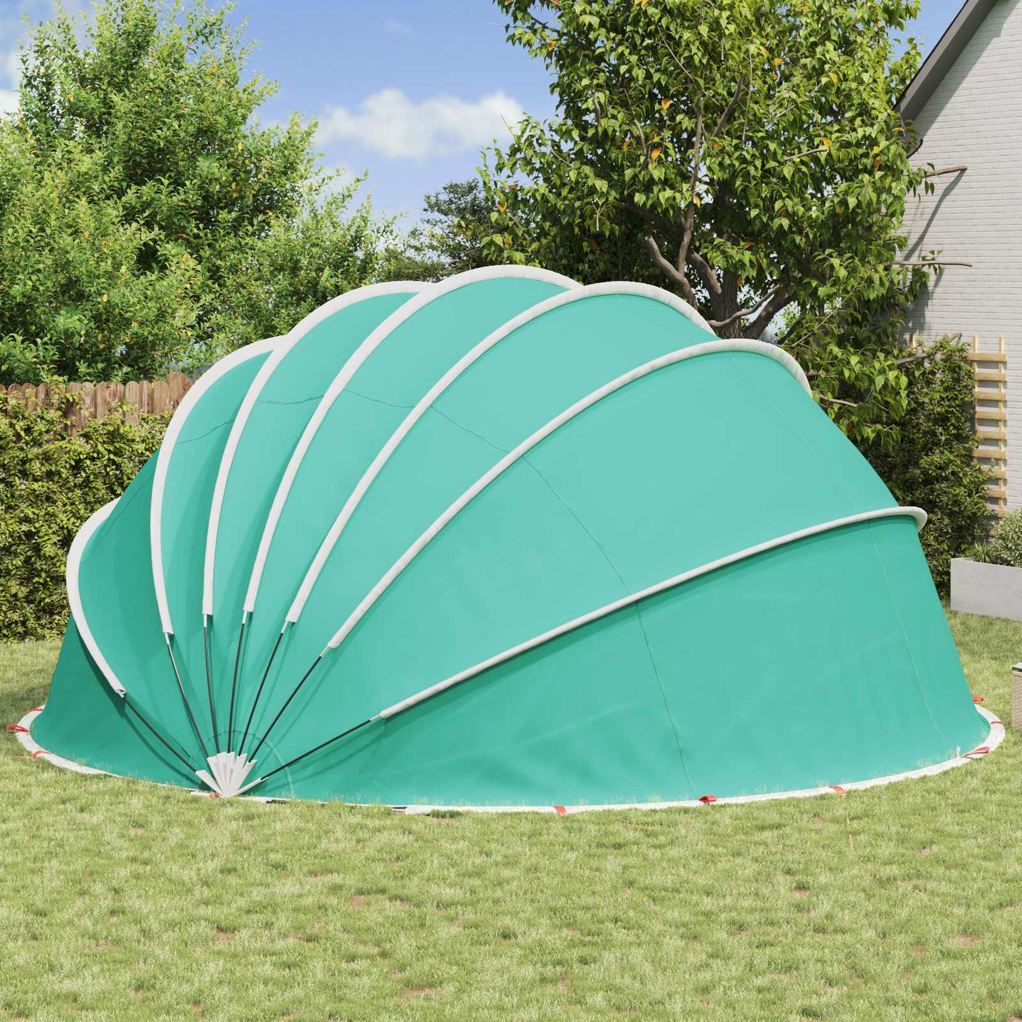 vidaXL Pool Dome 592 x 590 x 275 cm 185T polyester with PU coating