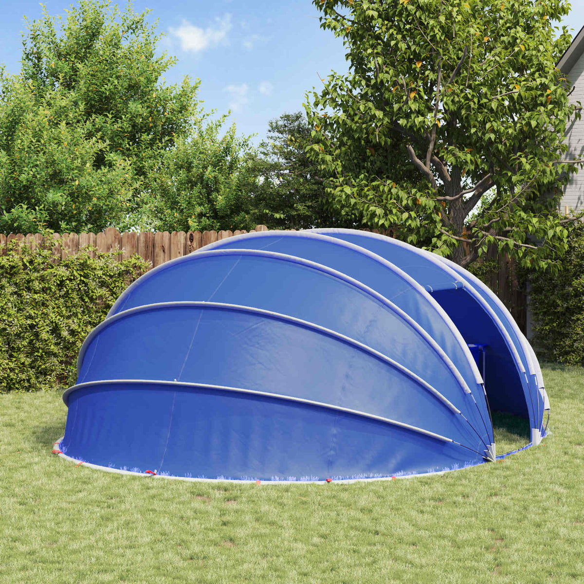 vidaXL Pool Tent Dome 538 x 440 x 204 cm Azure Blue
