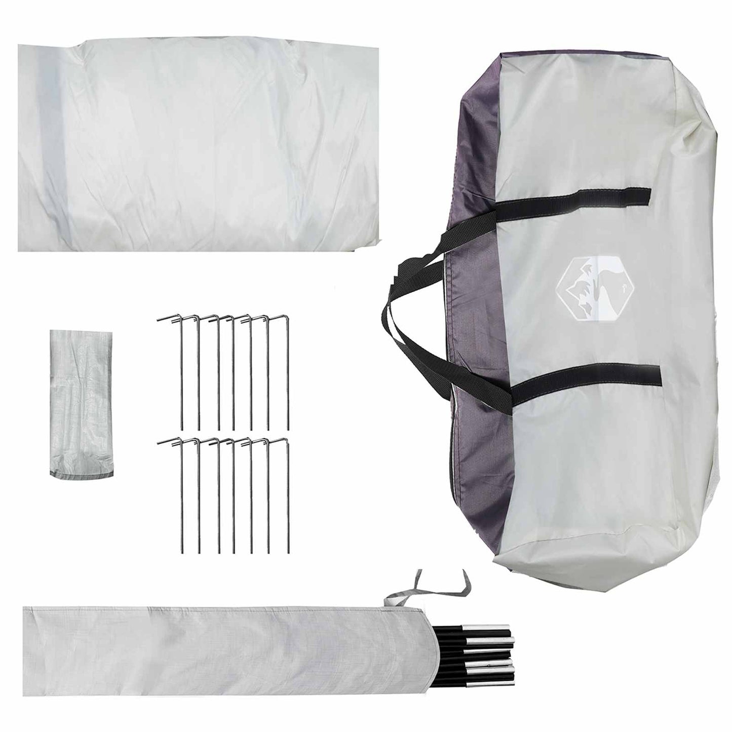vidaXL Pool Tent Dome 538 x 440 x 204 cm Grey
