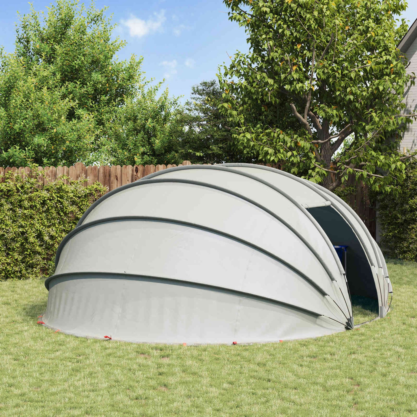 vidaXL Pool Tent Dome 538 x 440 x 204 cm Grey