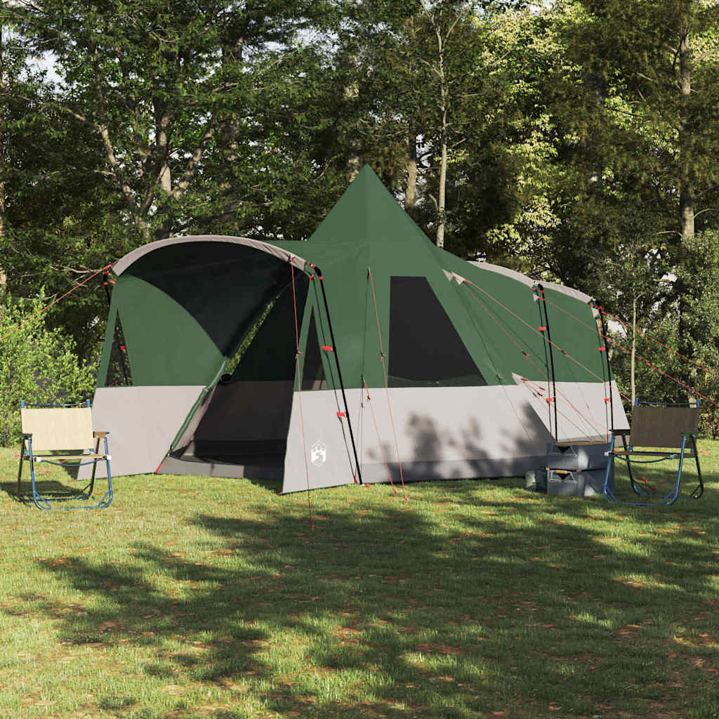 vidaXL Teepee Tent 8-Person with Roof Green 720 x 465 x 295 cm
