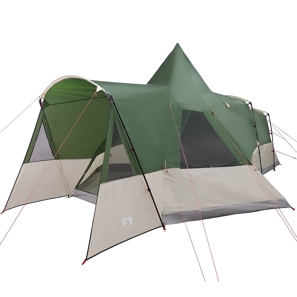 vidaXL Teepee Tent 8-Person with Roof Green 720 x 465 x 295 cm
