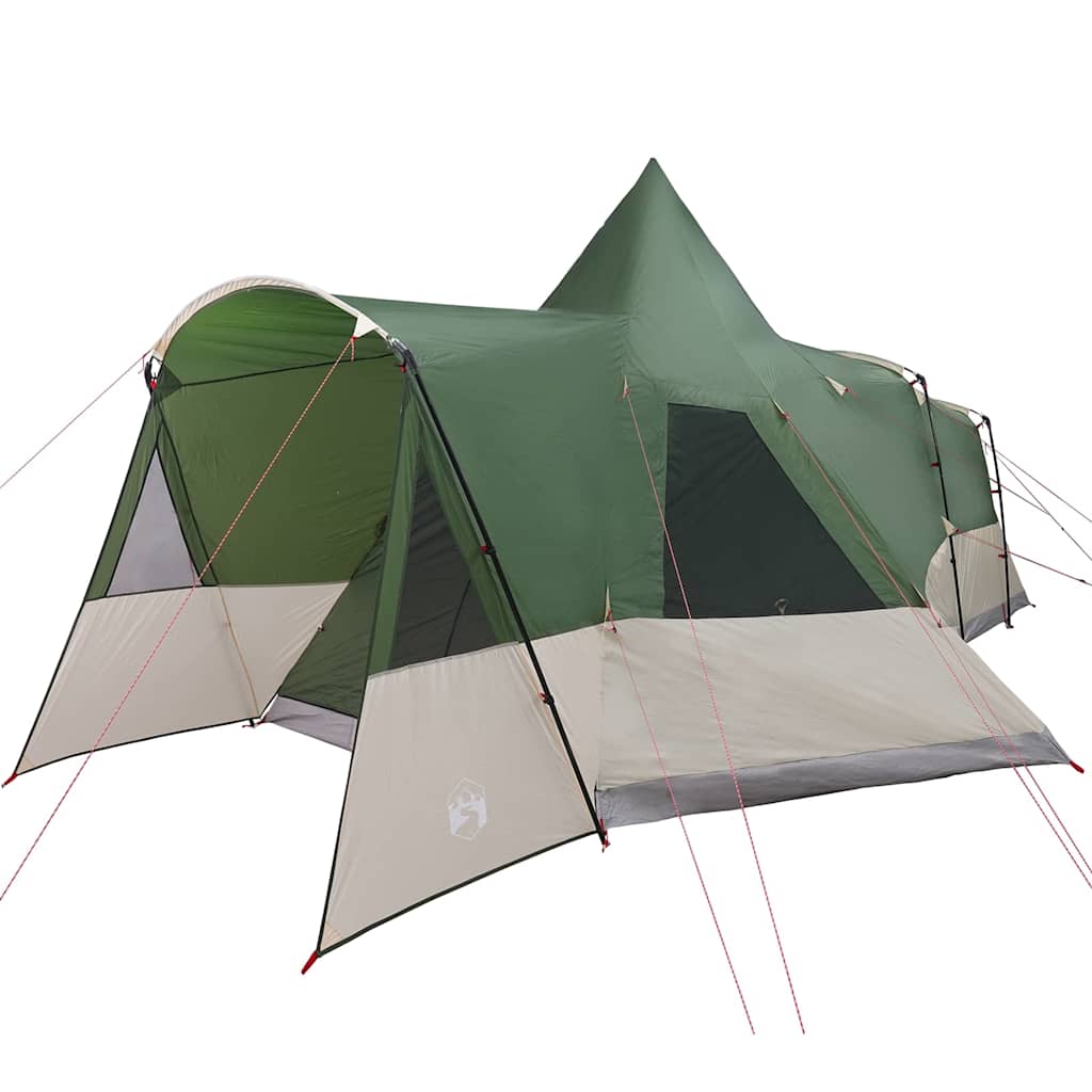 vidaXL Teepee Tent 8-Person with Roof Green 720 x 465 x 295 cm