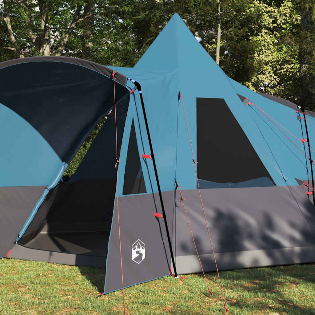 vidaXL Teepee Tent 8-Person with Roof Blue 720 x 465 x 295 cm