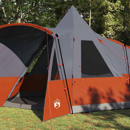 vidaXL Teepee Tent 8-Person Grey and Orange 720 x 465 x 295 cm