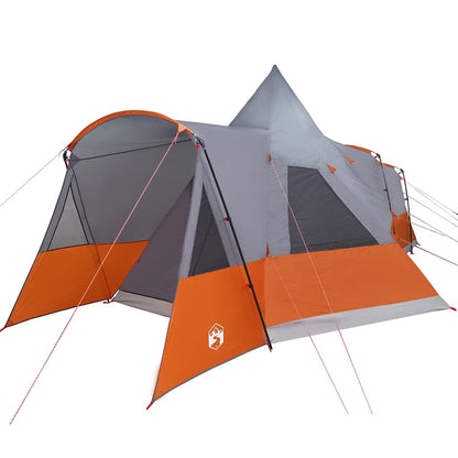 vidaXL Teepee Tent 8-Person Grey and Orange 720 x 465 x 295 cm