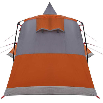 vidaXL Teepee Tent 8-Person Grey and Orange 720 x 465 x 295 cm