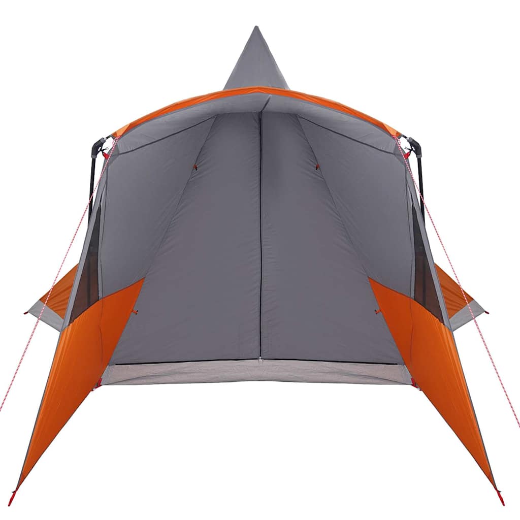 vidaXL Teepee Tent 8-Person Grey and Orange 720 x 465 x 295 cm
