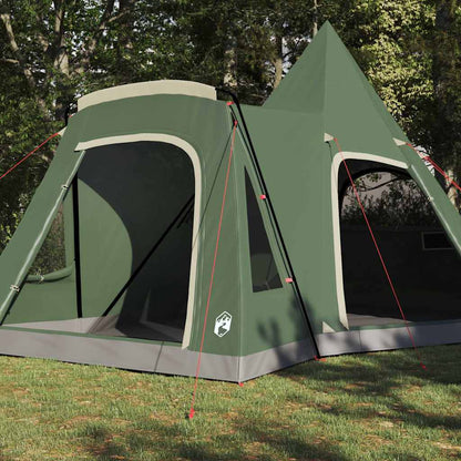 vidaXL Teepee Tent 5-Person with Roof Green 545 x 450 x 295 cm