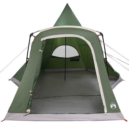 vidaXL Teepee Tent 5-Person with Roof Green 545 x 450 x 295 cm