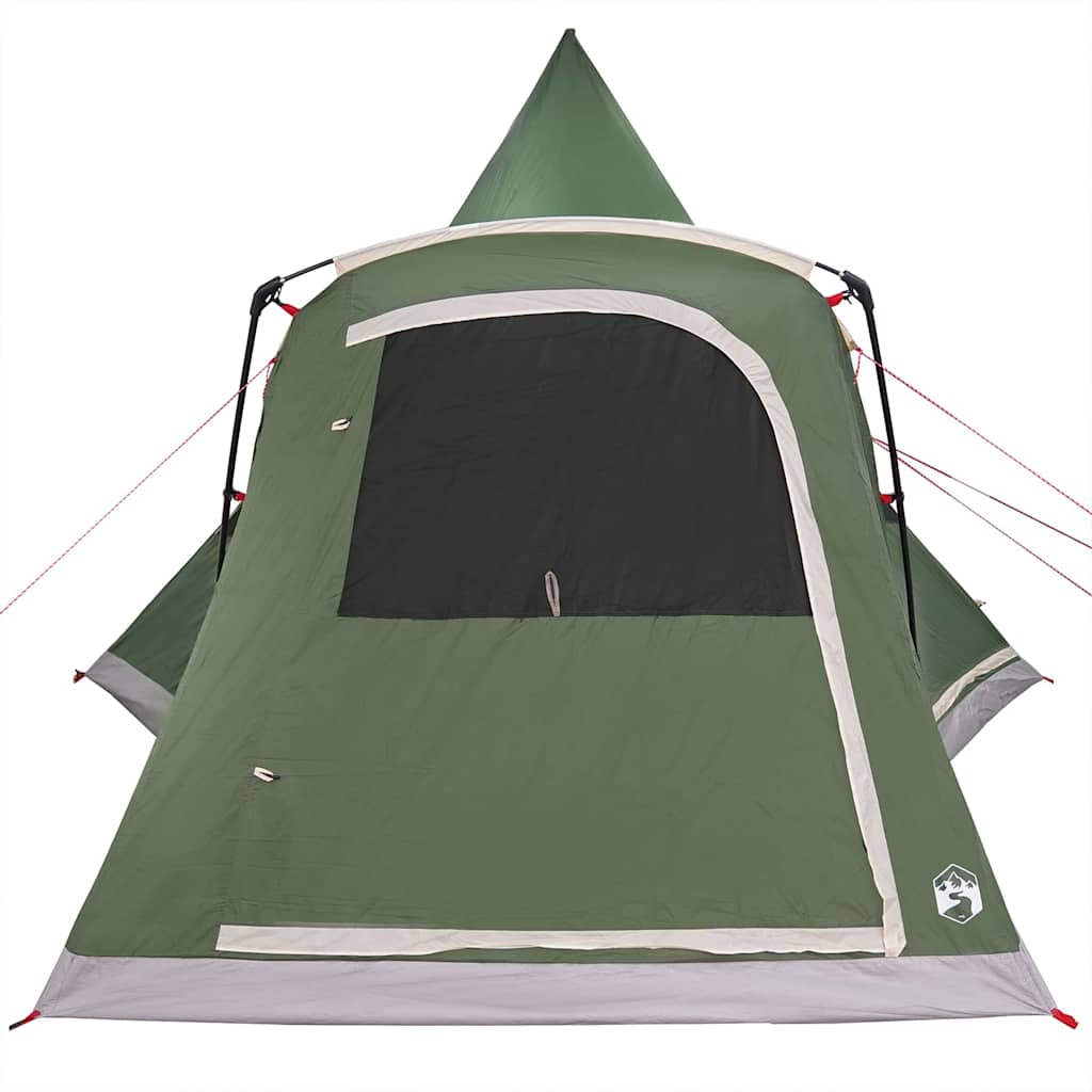 vidaXL Teepee Tent 5-Person with Roof Green 545 x 450 x 295 cm