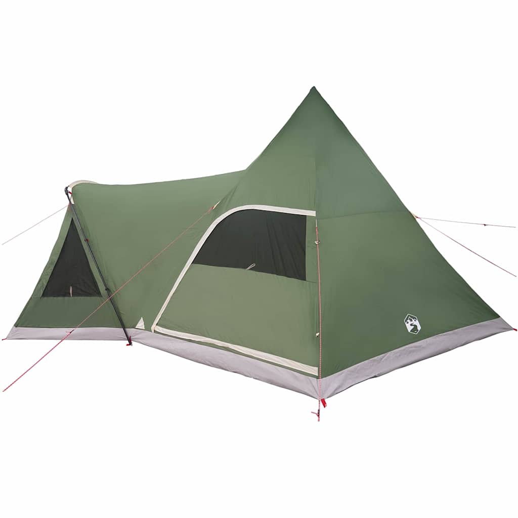 vidaXL Teepee Tent 5-Person with Roof Green 545 x 450 x 295 cm