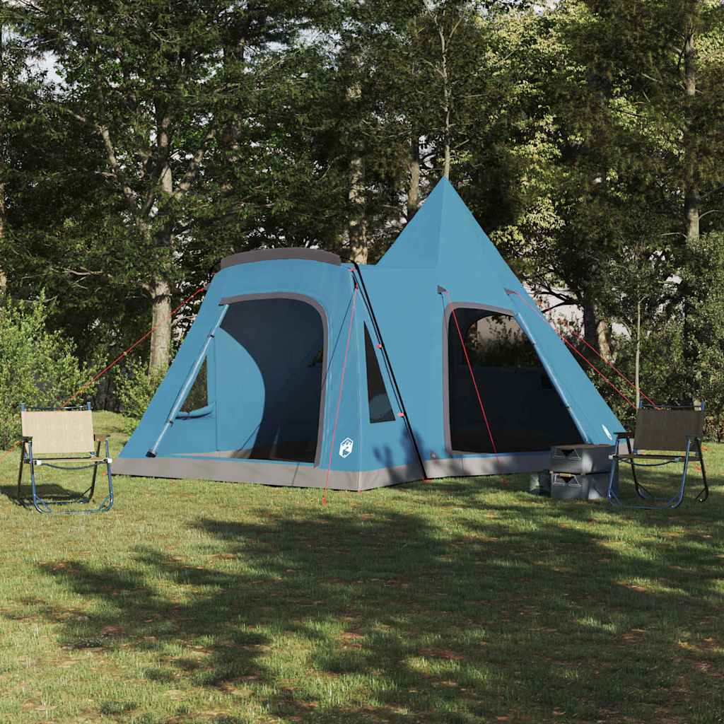 vidaXL Teepee Tent 5-Person with Roof Blue 545 x 450 x 295 cm