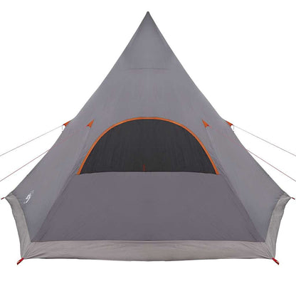 vidaXL Teepee Tent 5-Person Grey and Orange 545 x 450 x 295 cm
