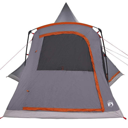 vidaXL Teepee Tent 5-Person Grey and Orange 545 x 450 x 295 cm
