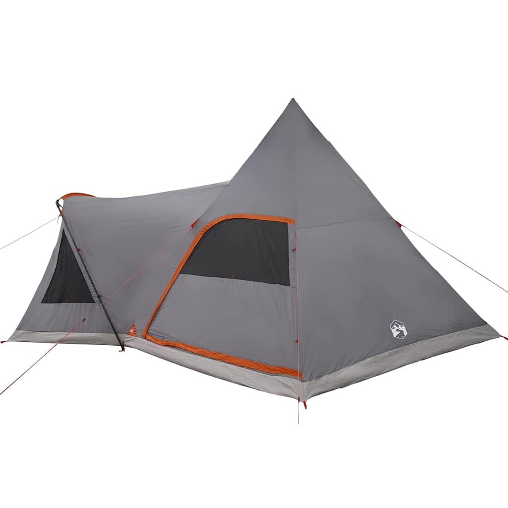 vidaXL Teepee Tent 5-Person Grey and Orange 545 x 450 x 295 cm