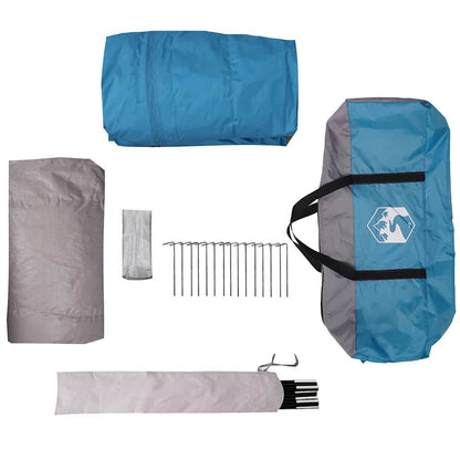 vidaXL Tunnel Tent 8-Person with Roof Blue 710 x 460 x 245 cm