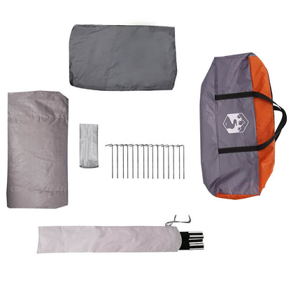 vidaXL Tunnel Tent 8-Person Grey and Orange 710 x 460 x 245 cm