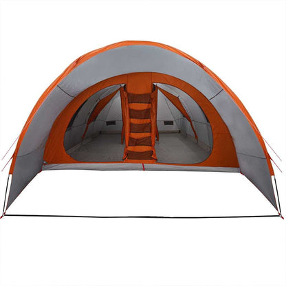 vidaXL Tunnel Tent 8-Person Grey and Orange 710 x 460 x 245 cm