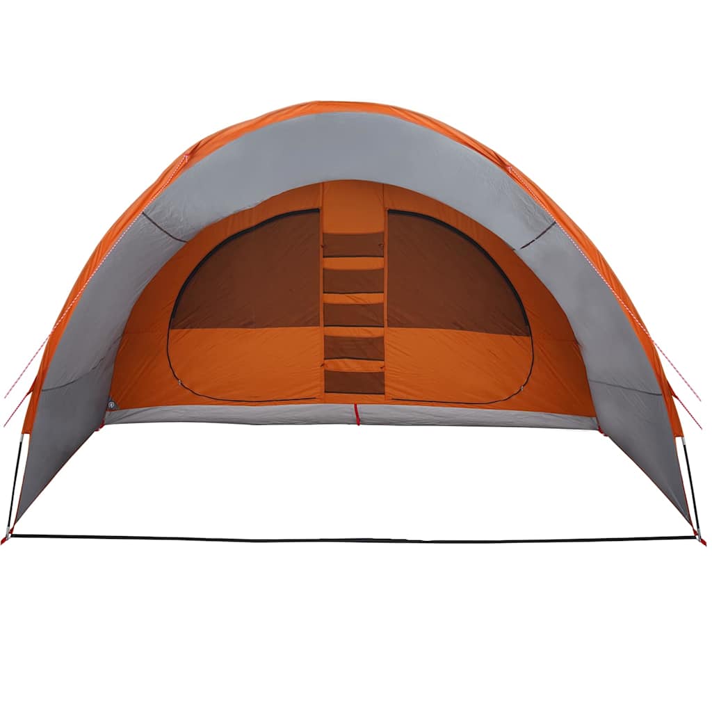vidaXL Tunnel Tent 8-Person Grey and Orange 710 x 460 x 245 cm